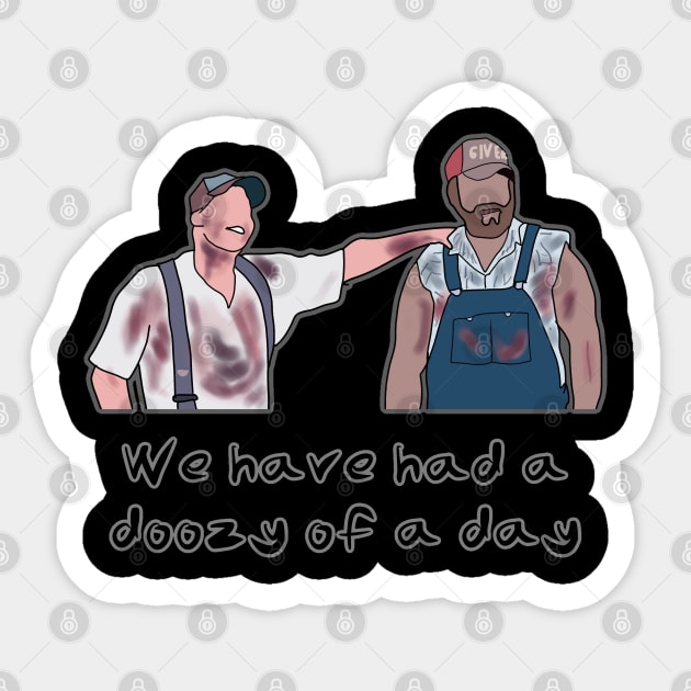 Doozy of a day Sticker by BadDrawnStuff